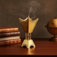 مبخرة ستنالس استيل ذهبي فاخرة بالأسم