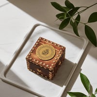 صندوق سهب مبخرة حائلية مع علبة عود خشبية بالأسم حس...