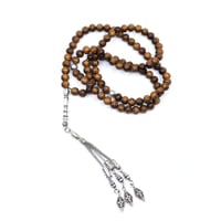 سبحة من خشب العود الطبيعي 99 خرزة معتقة بدهن العود