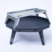 منقل جلنر قابل للطي سدادسي الشكل اسود