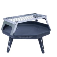 منقل جلنر قابل للطي سدادسي الشكل اسود