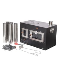 فرن موقد متعدد الوظائف مع حجرة شواء كبيرة