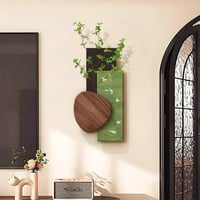 لون اخضر المقاس الكلي: 35 × 70 سم. يشمل  النباتات الصناعية.