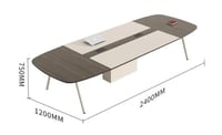 طاولة اجتماعات بمقاس 2.4 × 1.2 متر