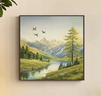 المقاس  60 × 60 سم الإطار: PS مطور  أسودH