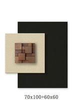 المقاسات: 70 × 100 سم + 60 × 60 سم. لون اسود  وبيج