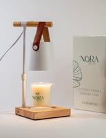 أبجورة تسخين الشمع بشكل عصري أبيض