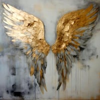لوحة ( أجنحة السمو الذهبية )