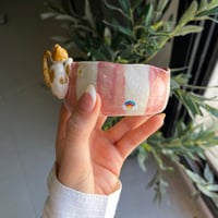 وعاء ماتشا القطة السعيدة