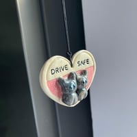 تعليقة سيارة شهر اكتوبر القلب (شحن فوري)