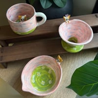 وعاء ماتشا حديقة القطة ليلي