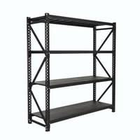 رفوف تخزين وبضائع لون اسود سهلة التركيب