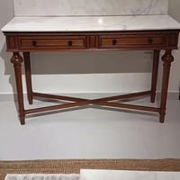 مدخل كونسول خشب بسطح بديل رخام