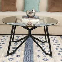 طاوله رئيسيه قاعده حديد وسطح زجاج سكريت مقاوم للكس...