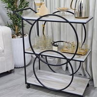 عربيه تقديم حديد سطح خشب