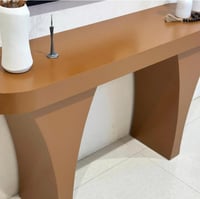 مدخل خشب مقوس لون بني