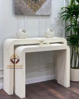 طقم طاولتين مدخل كونسول خشب عرض