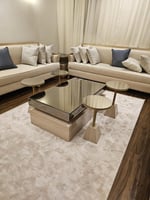 طقم طاولات ضيافة كنب بديل رخام سطح مرايه