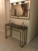 طاوله مدخل كونسول حديد سطح رخام طبيعي