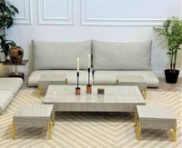 طقم طاولات ارضي بديل رخام