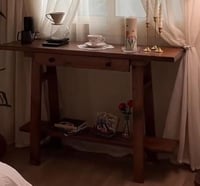 طاوله ركن قهوه خشب طبيعي مقاسات سغيره