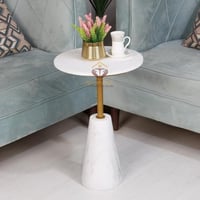 طاولة خدمة ملكية لون أبيض