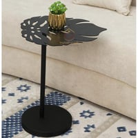 طاوله خدمه حديد اسود بقاعده رخام صناعي