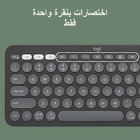 لوجينك Pebble 2 MK380S مجموعة لوحة مفاتيح وماوس, ب...