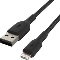 بيلكن كيبل لايتنينج شحن معزز الى USB اسود 1متر