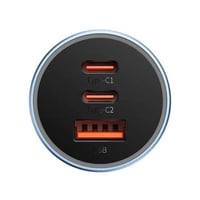 بيسوس شاحن سيارة بمنفذين تايب سي و منفذ يو اس بي ب...