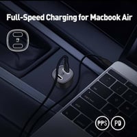 جودا - شاحن سيارة TUBE 45 PD بقوة 45W بمنفذين USB-...