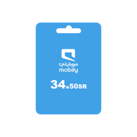 بطاقة شحن موبايلي - 34.50 ريال