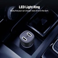 جودا - شاحن سيارة TUBE 45 PD بقوة 45W بمنفذين USB-...