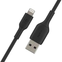 بيلكن كيبل لايتنينج شحن معزز الى USB اسود 1متر