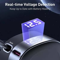 جودا- شاحن سيارة مع كيبل تايب سي مدمج 60 واط ومنفذ...