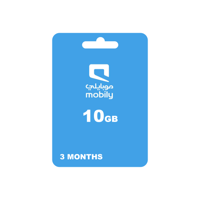 بطاقة موبايلي ﻹعادة شحن الانترنت 10 جيجا لمدة 3 أش...
