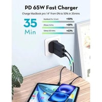 راف باور شاحن جداري نحيف بقوة 65 واط بمنفذين تايب...