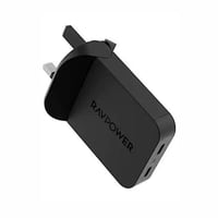 راف باور شاحن جداري نحيف بقوة 65 واط بمنفذين تايب...