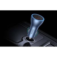 بيسوس شاحن سيارة بمنفذين تايب سي و منفذ يو اس بي ب...