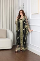 جلابية نشل مطرزة بخامة التل