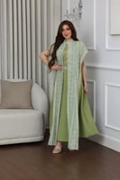 جلابيه قطعتين بقماش مطرز