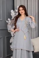 جلابية طبقات خيش بكلفه بالصدر