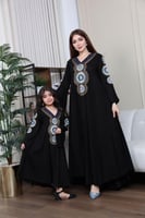 جلابيه لينن بتطريز يدوي نسائي