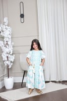 جلابيه رمضانيه بناتي بنقش الحروف العربيه