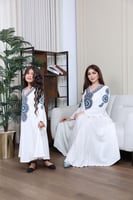 جلابيه لينن بتطريز يدوي نسائي