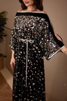 جلابيه مخمل سهره بكلفه لماعه