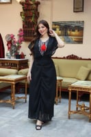 جلابيه خيش بتطريز كمبيوتر بالصدر