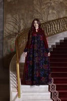 جلابيه مخمل بتطريز يدوي