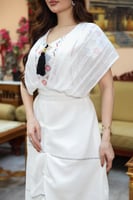 جلابيه خيش بتطريز كمبيوتر بالصدر