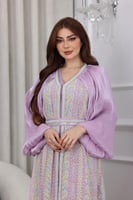 جلابيه قطعتين بتطريز شك يدوي